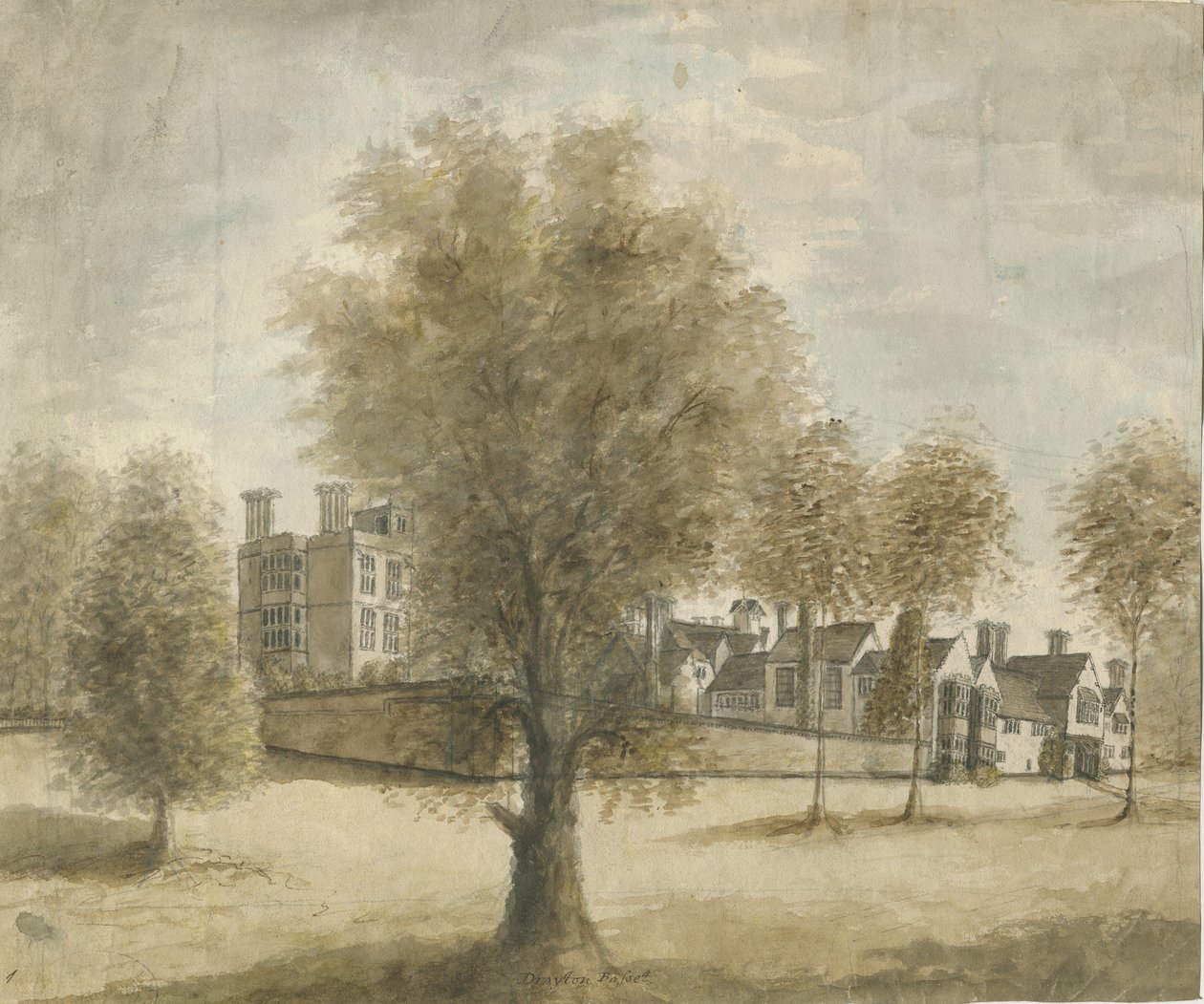 德雷顿·巴塞特（Drayton Bassett）-“德雷顿庄园”：水彩画，作品编号[1789-1793] 作者 斯蒂宾肖