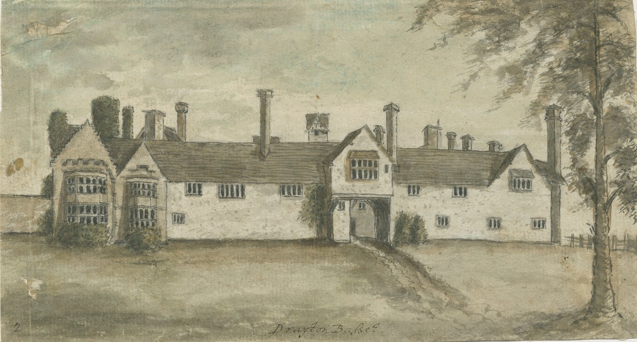 德雷顿·巴塞特（Drayton Bassett）-“德雷顿庄园”：水彩画，nd [1789] 作者 斯蒂宾肖