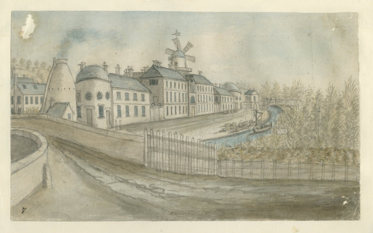 Etruria-工厂：水彩画，nd [1762-1802] 作者 斯蒂宾肖