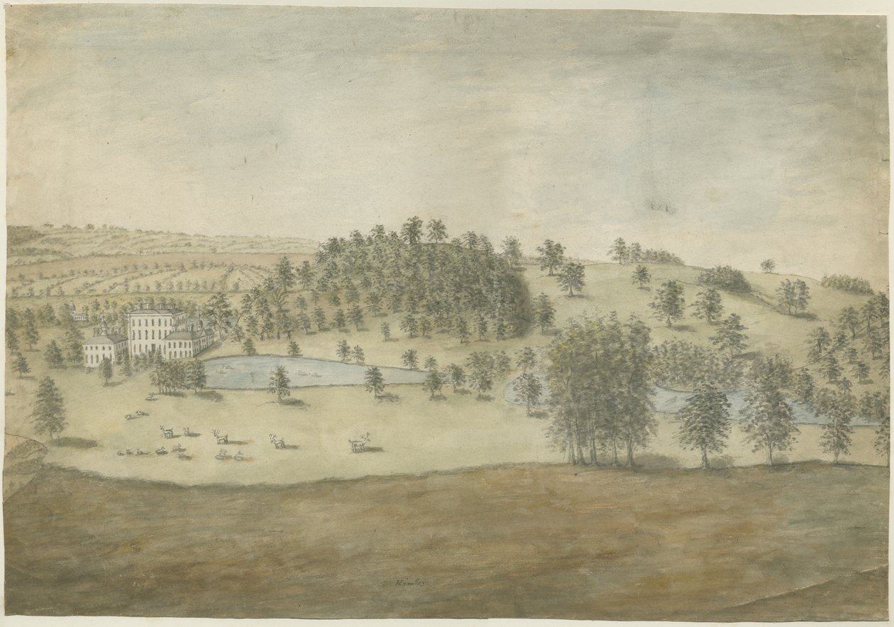 Himley Hall：水彩画，作品编号[1762-1798] 作者 斯蒂宾肖