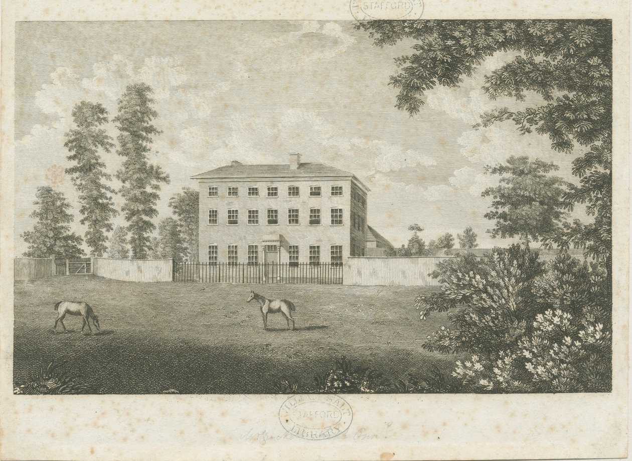Little Onn Hall：线条雕刻，编号[1762-1802] 作者 斯蒂宾肖