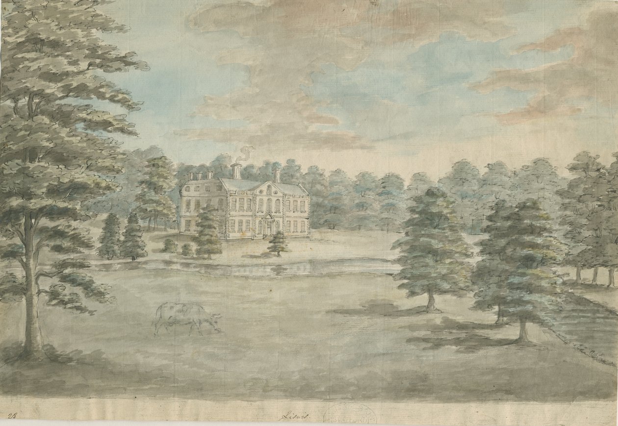 Lysways Hall：水彩画，nd [1762-1802] 作者 斯蒂宾肖