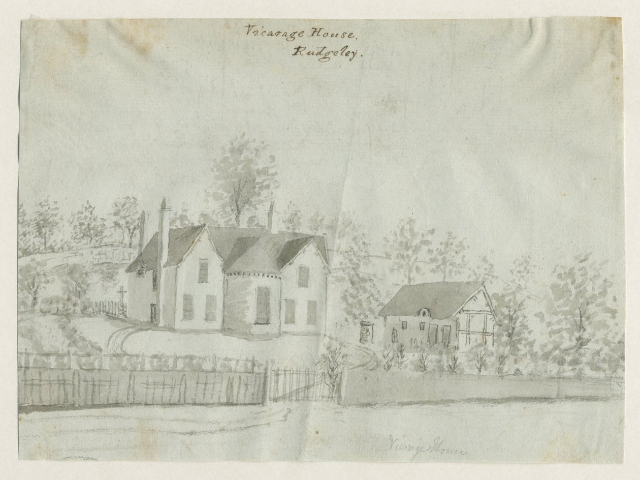 Rugeley Town-牧师区：棕褐色水洗图，nd [1762-1802]（绘制） 作者 斯蒂宾肖