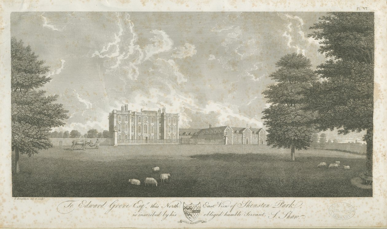 Shenstone Park-Hall：雕刻，nd [18世纪末]（印刷） 作者 斯蒂宾肖