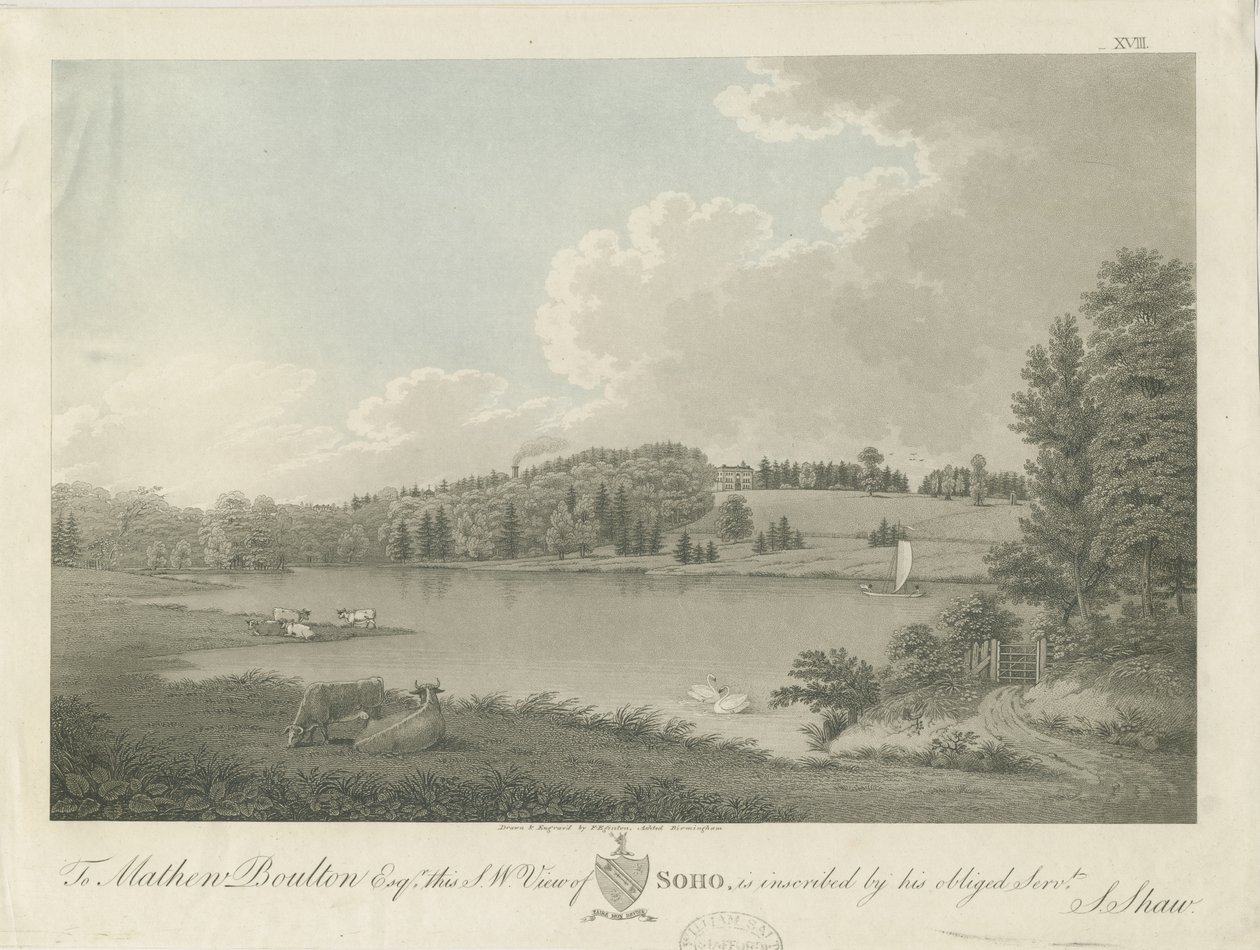 苏活区（Soho）-[马修·布尔顿（Matthew Boulton）的房屋：版画，nd [c 1798]（印刷） 作者 斯蒂宾肖