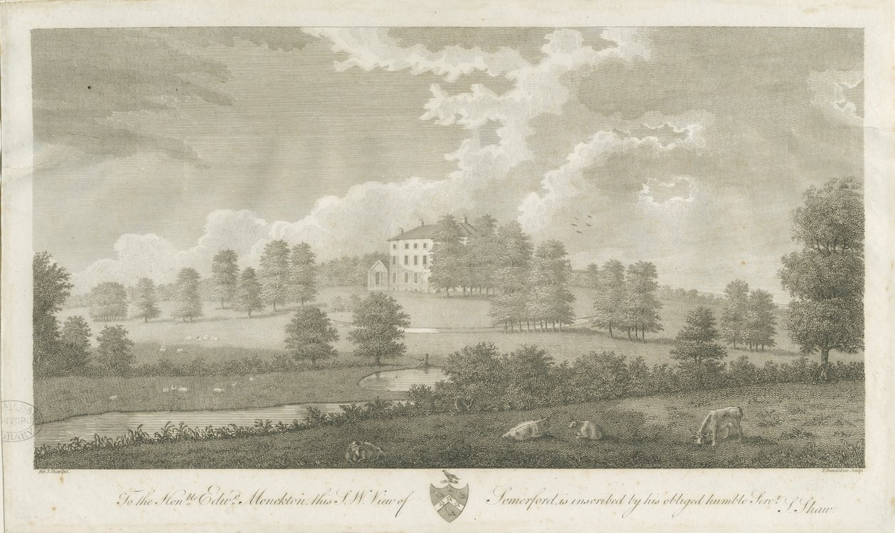 萨默福德·霍尔（Somerford Hall）：雕刻版[1762-1802]（印刷） 作者 斯蒂宾肖