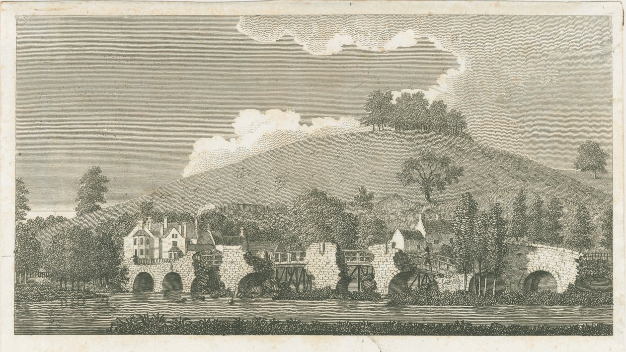 沃尔斯利大桥：版画，1802年 作者 斯蒂宾肖