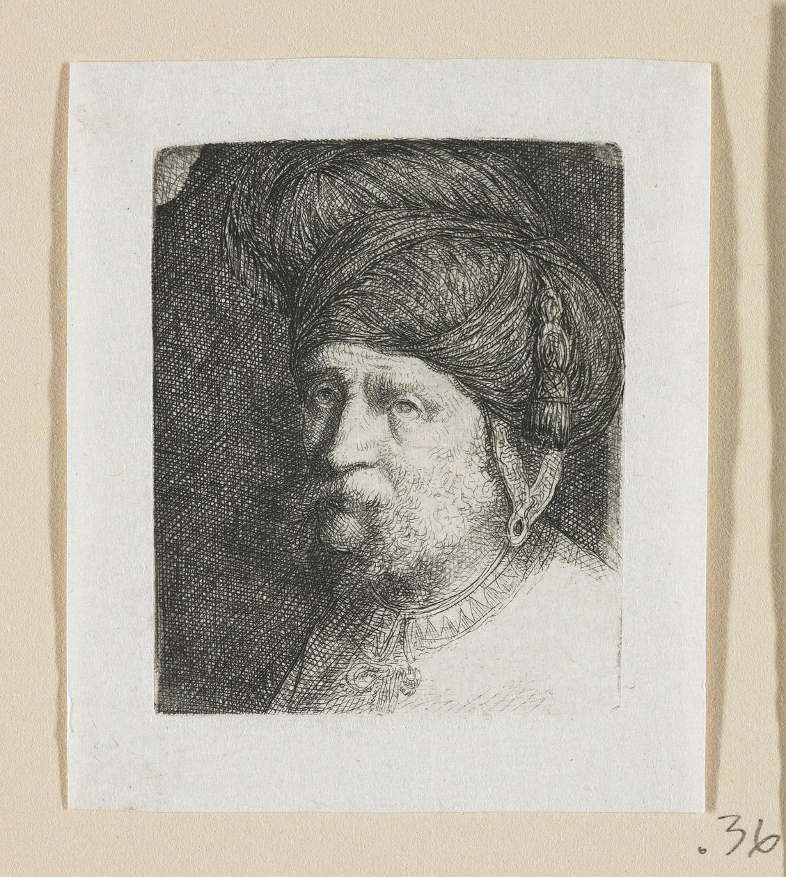 戴头巾男子的头像 作者 Stefan Juliusz Norblin de la Gourdaine