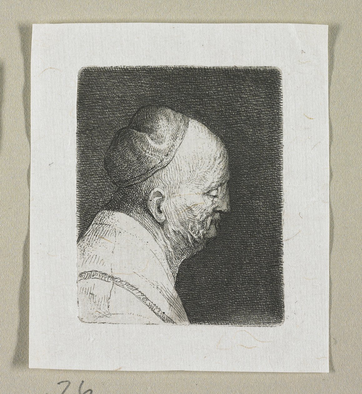 一位老人的头侧面朝右 作者 Stefan Juliusz Norblin de la Gourdaine