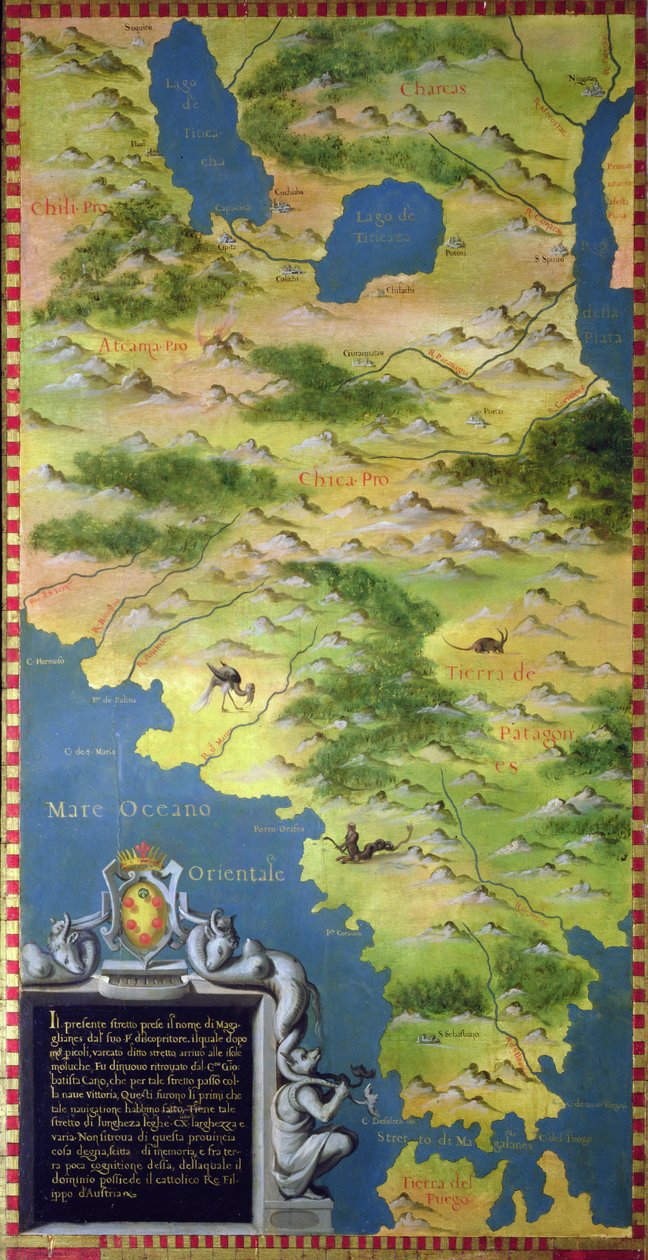 麦哲伦海峡的地图 作者 斯特凡诺·邦西诺里