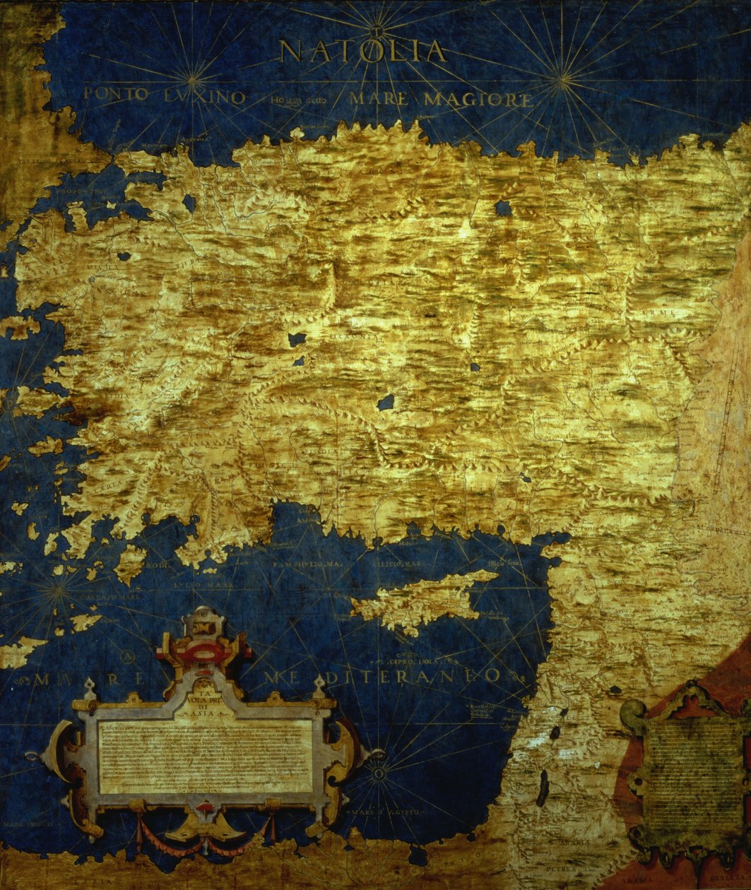 1675年土耳其地图，来自&39;Sala delle Carte Geografiche&39;（地理地图大厅）1575 作者 斯特凡诺·邦西诺里