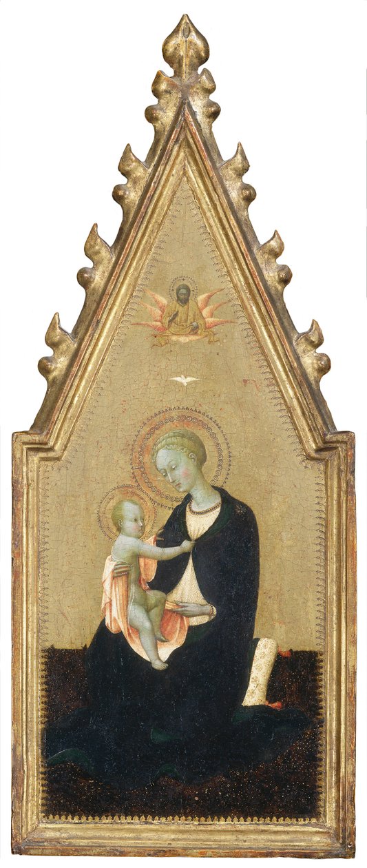 谦卑的麦当娜，c.1435-40（面板上的蛋彩画） 作者 斯蒂法诺·萨塞塔