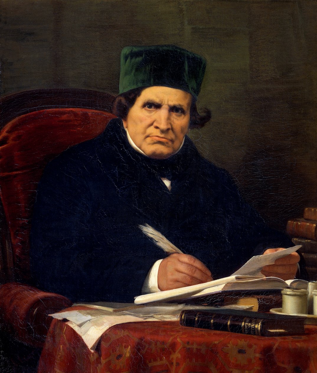 Giovan Battista Niccolini 的肖像，意大利剧作家和爱国者，Stefano Ussi（1822-1901），布面油画，68x74 厘米 作者 斯特凡诺·乌西（Stefano Ussi）