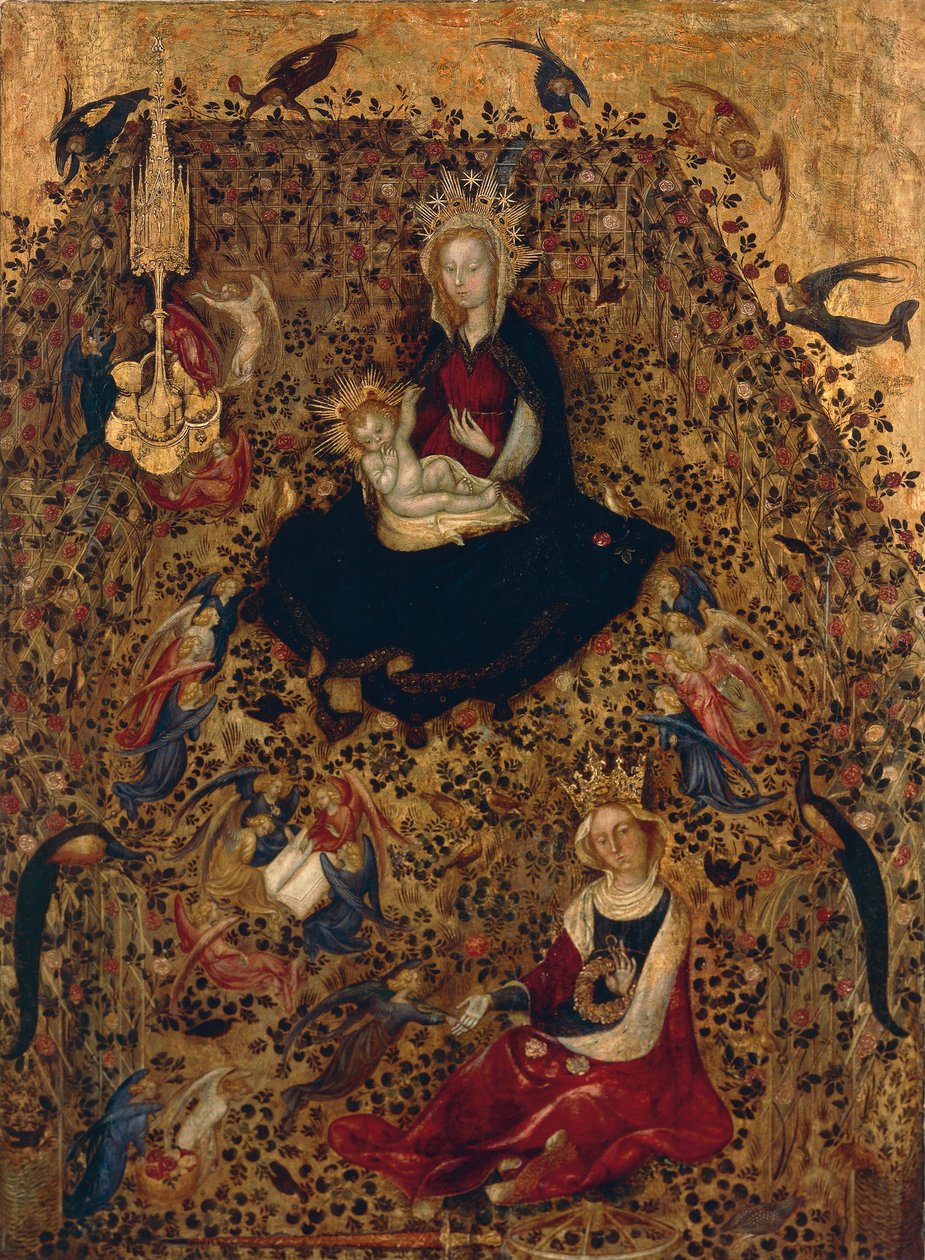 玫瑰园的圣母》，约 1425 年，斯特凡诺-达-维罗纳（Stefano da Verona，1374-1438 年） 作者 斯特凡诺·达·维罗纳