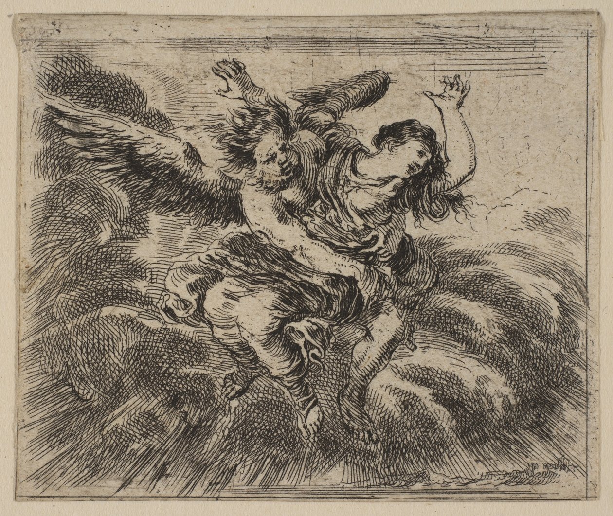 Boreas和Oreithyia，来自神话游戏《神秘的神话》（Jeu de la Mythologie），1644年。 作者 斯蒂法诺·德拉·贝拉