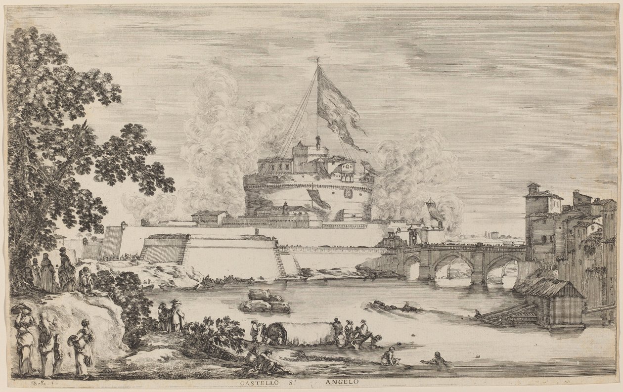 圣安杰洛城堡，罗马，约1634年。 作者 斯蒂法诺·德拉·贝拉