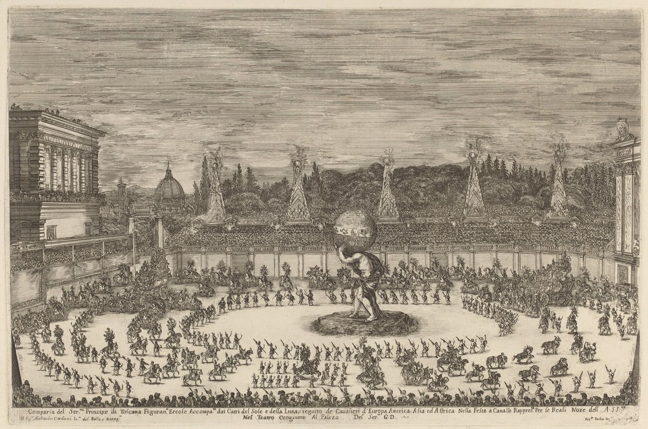 托斯卡纳王子的入口处，1661年。 作者 斯蒂法诺·德拉·贝拉