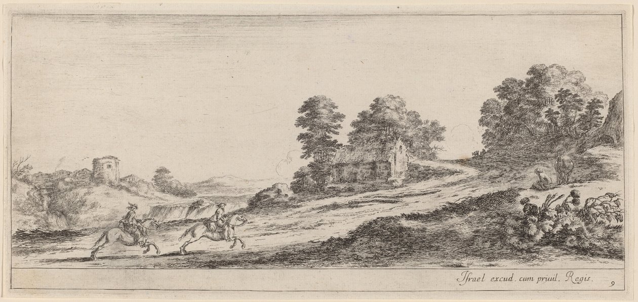 Galloping Horsemen，在1647年或之前。 作者 斯蒂法诺·德拉·贝拉