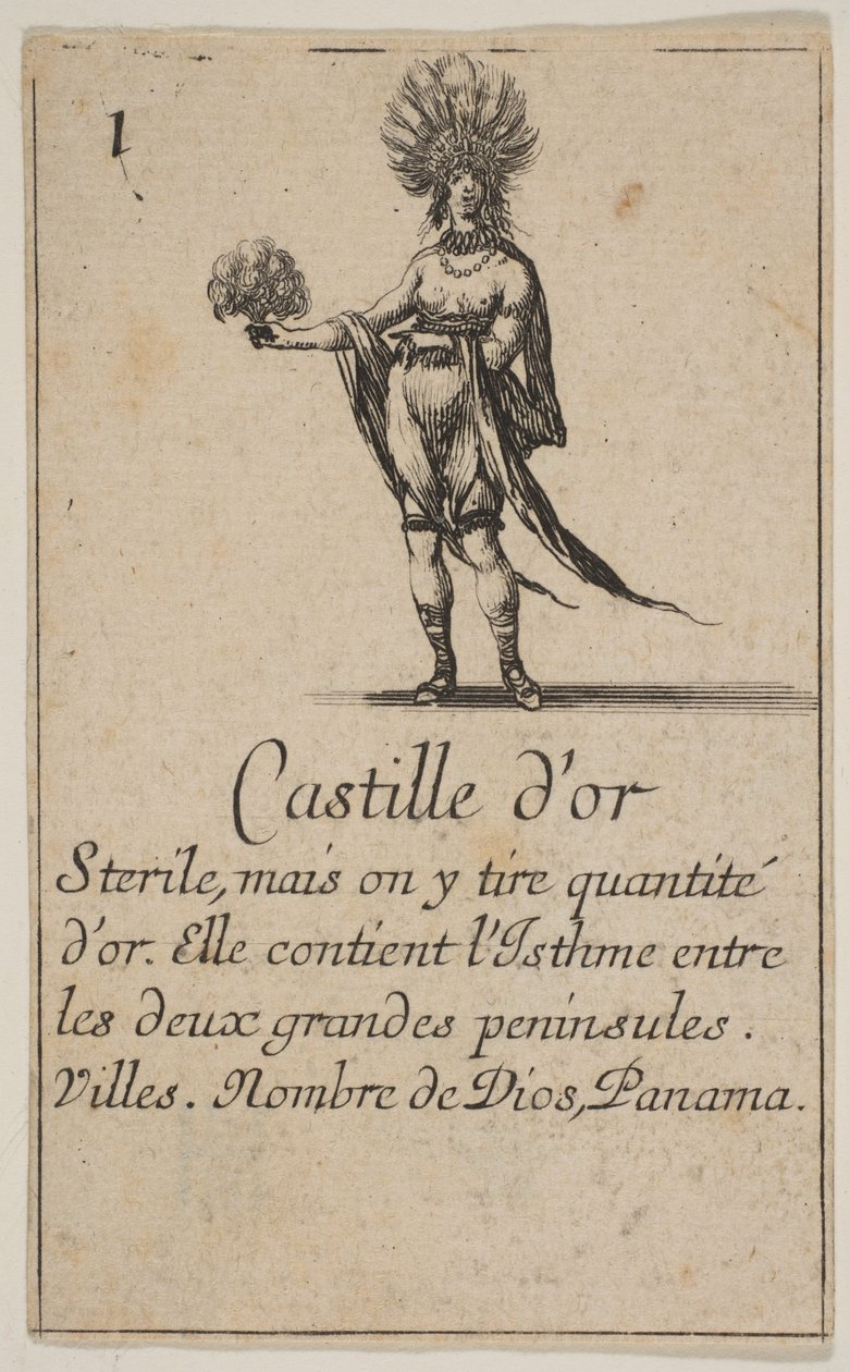 黄金海岸，出自《地理游戏》Jeu de la Géographie，1644年。 作者 斯蒂法诺·德拉·贝拉