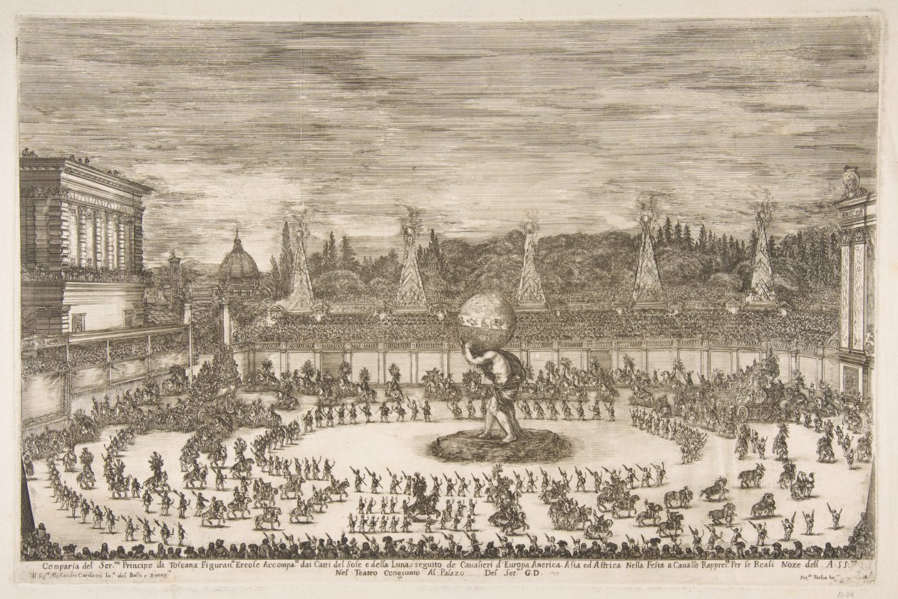 庆祝世界：1661年美第奇三世大教堂的入口。 作者 斯蒂法诺·德拉·贝拉