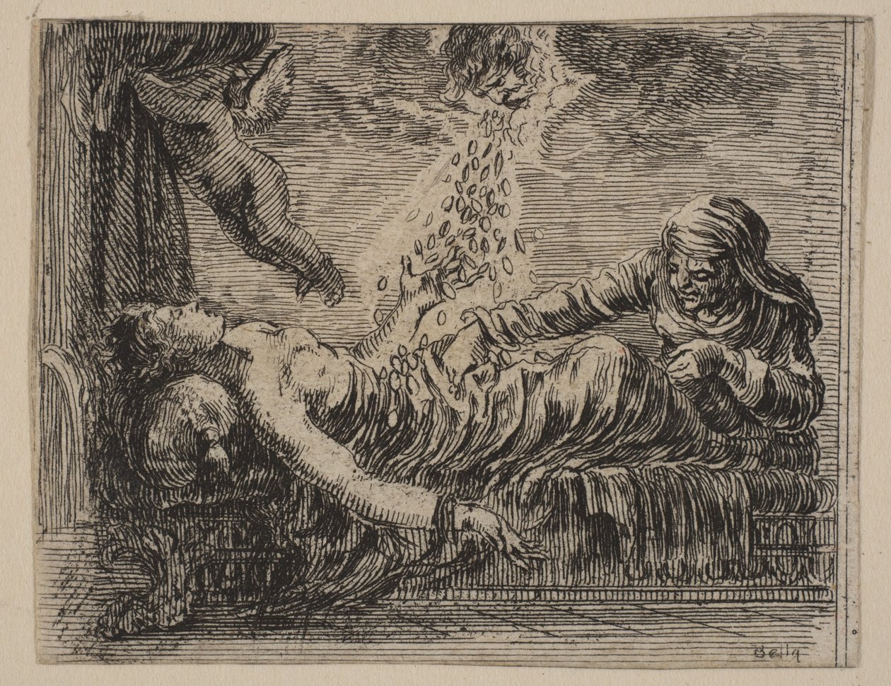 Jupiter andDanäe，摘自神话游戏《神话传说》，摄于1644年。 作者 斯蒂法诺·德拉·贝拉