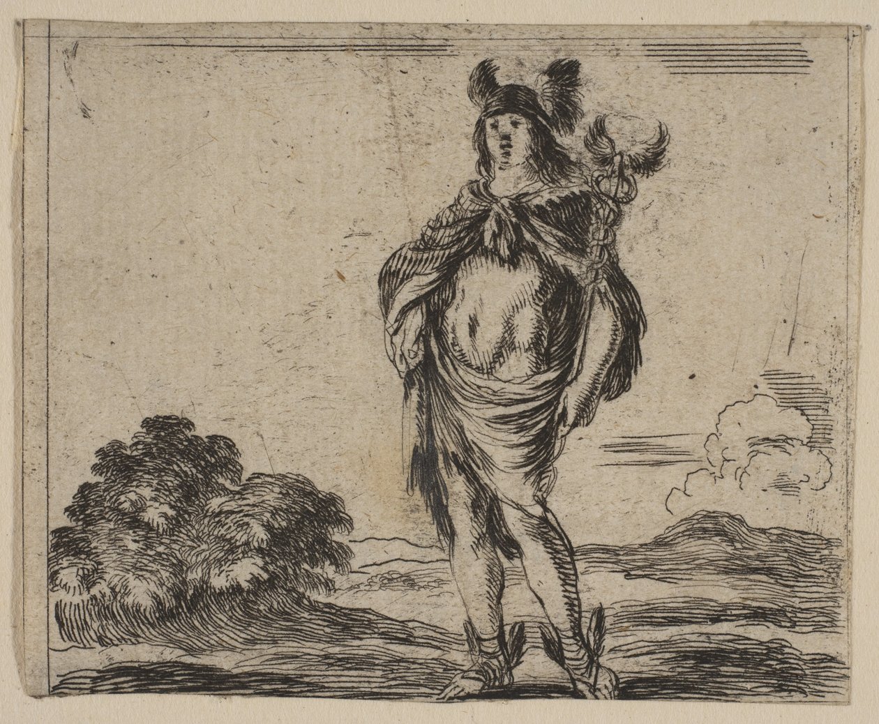 墨丘利，出自《神话游戏》Jeu de la Mythologie，1644年。 作者 斯蒂法诺·德拉·贝拉