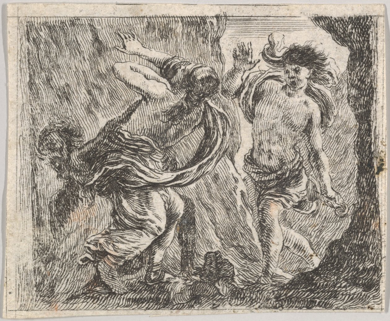 Orpheus和Eurydice，摘自神话游戏Jeu de la Mythologie，1644年。 作者 斯蒂法诺·德拉·贝拉