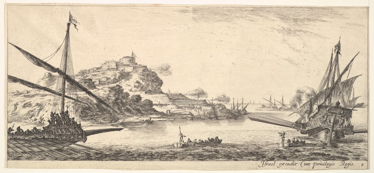 图8：从后面看，左边是一个厨房的弓，右边是另一个厨房的弓。 1641。 作者 斯蒂法诺·德拉·贝拉