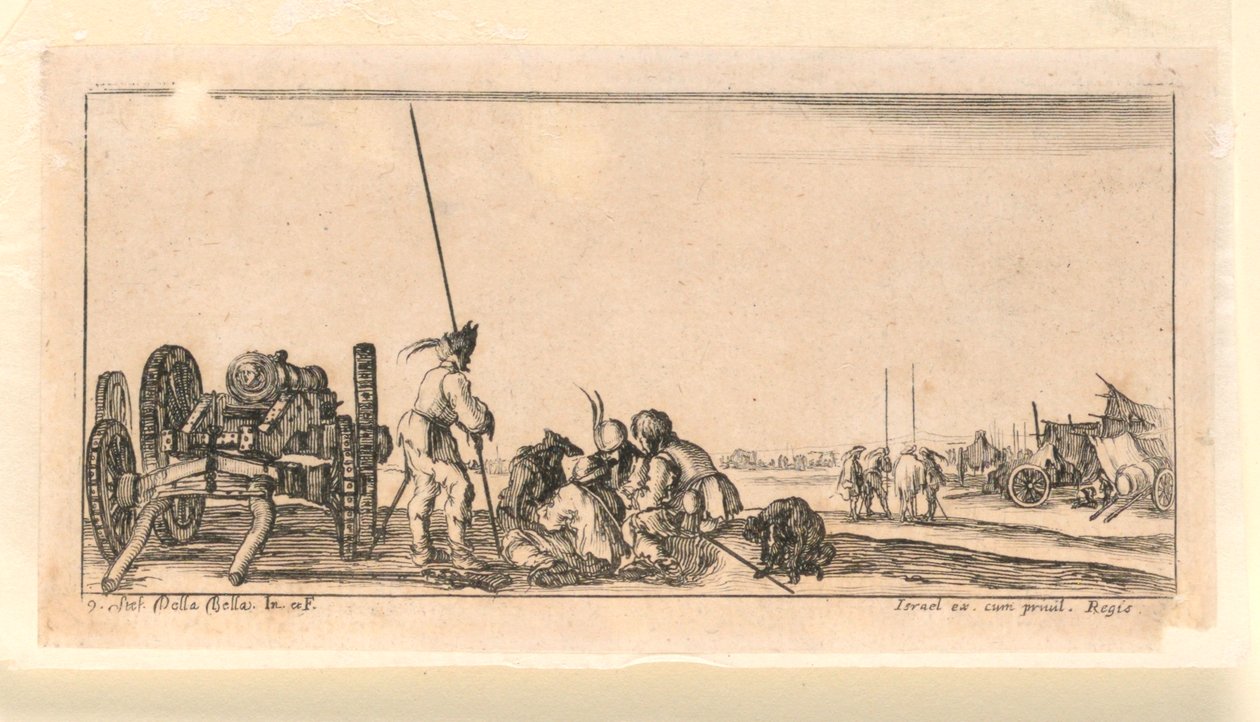 插图 9，选自 "Desseins de Queleques Conduites de Troupes, Canons, et Ataques de Villes 作者 斯蒂法诺·德拉·贝拉