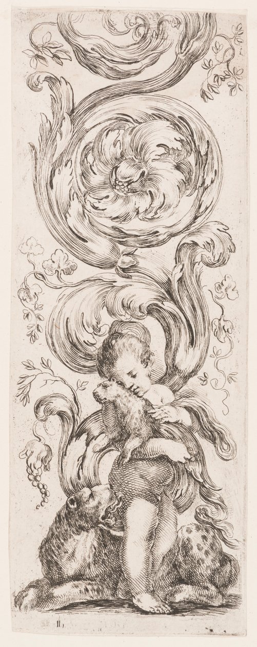 版画，选自 Ornamenti o grottesche（装饰或怪诞）系列 作者 斯蒂法诺·德拉·贝拉