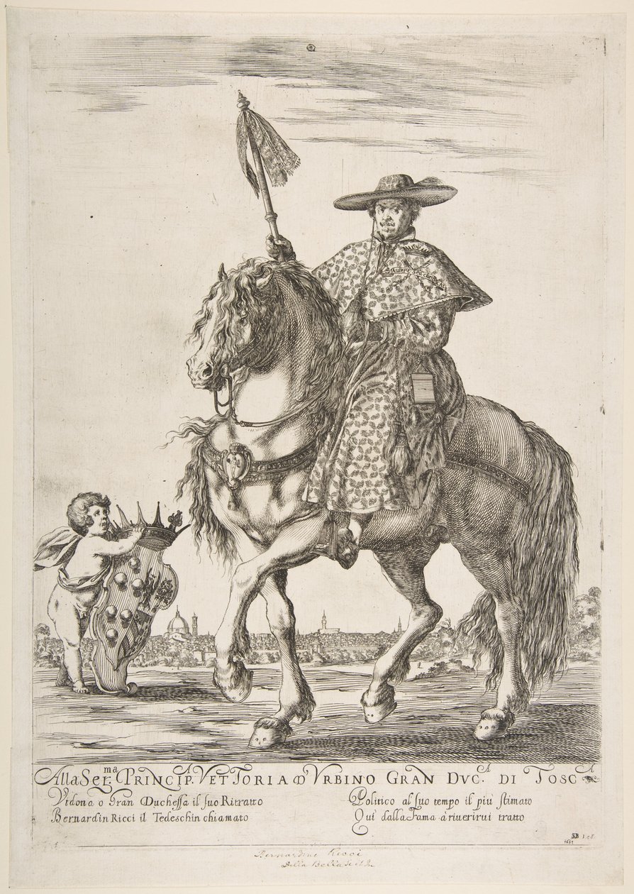 贝纳迪诺·里奇肖像，1637年。 作者 斯蒂法诺·德拉·贝拉