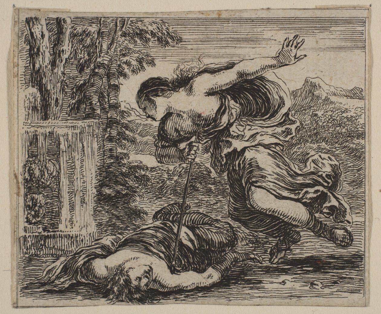Pyramus和Thisbe，摘自神话游戏Jeu de la Mythologie，1644年。 作者 斯蒂法诺·德拉·贝拉