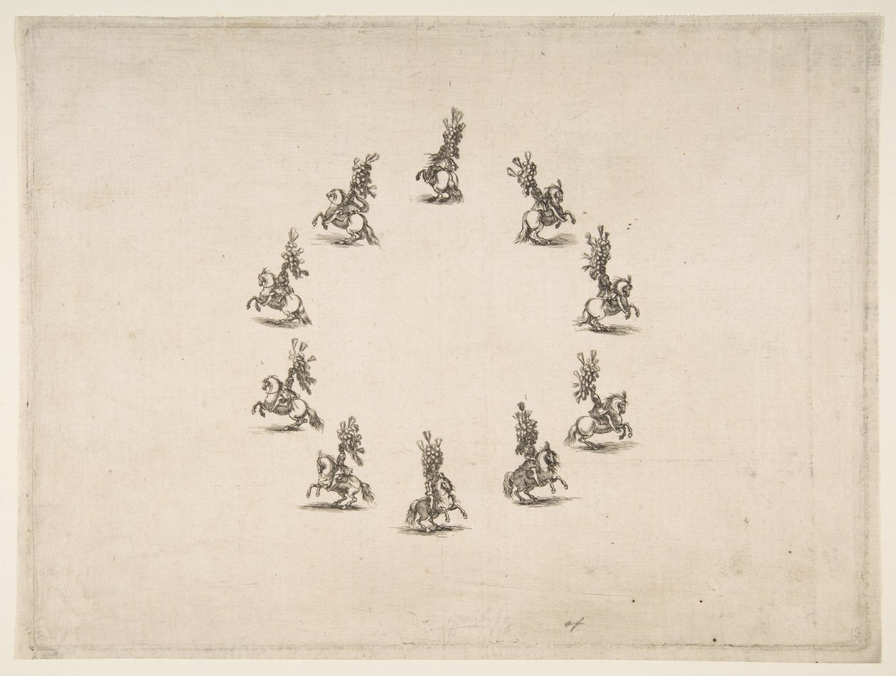 十个骑兵队，1652年。 作者 斯蒂法诺·德拉·贝拉