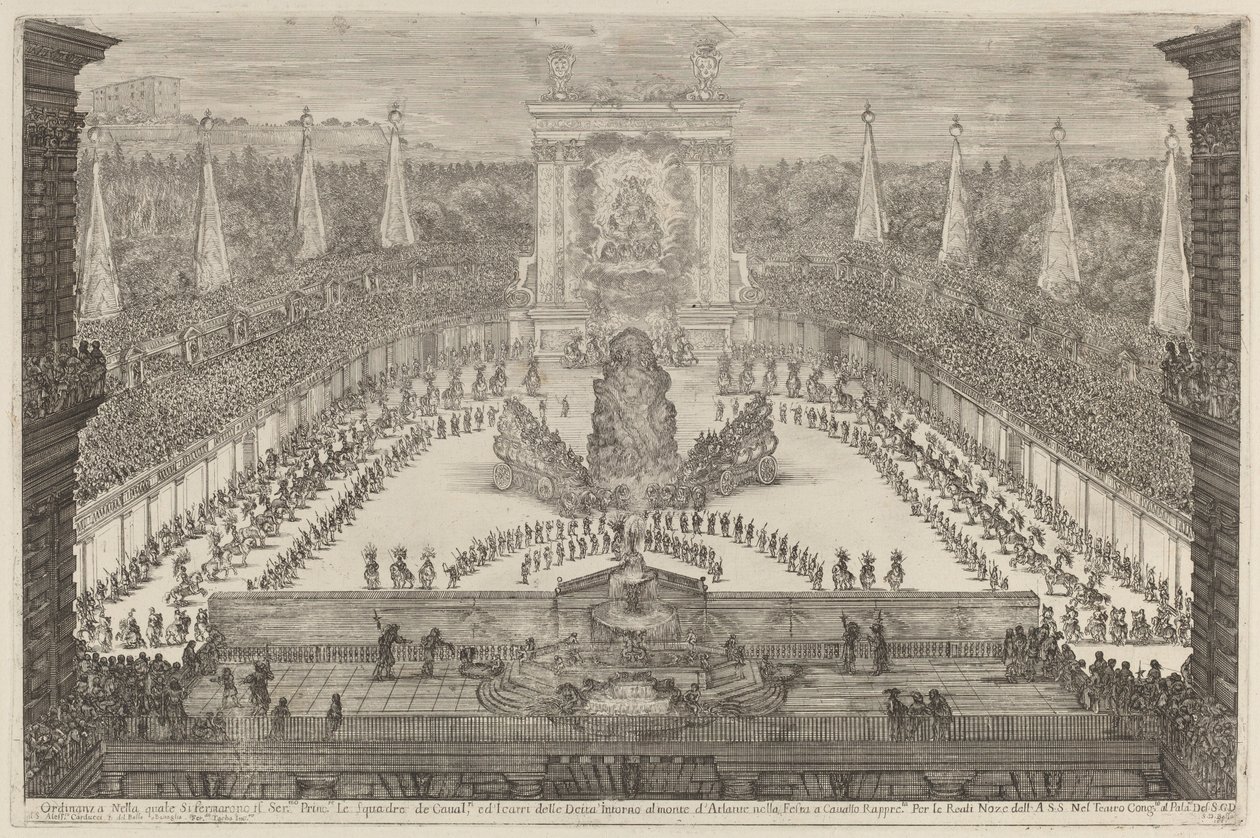 托斯卡纳王子，他的马队和马车在阿特拉斯山周围，1661年。 作者 斯蒂法诺·德拉·贝拉