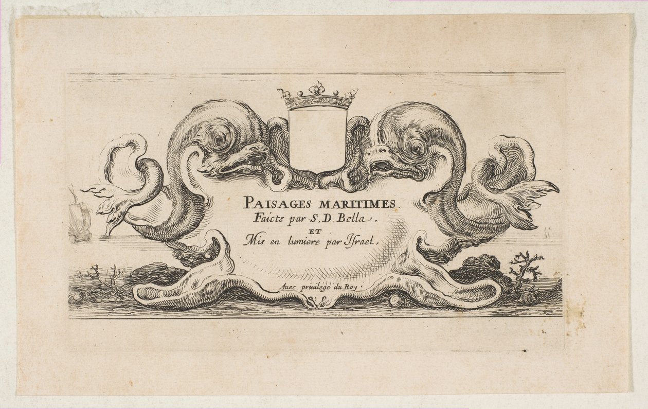 标题页：Maritime Landscapes，ca。 1644年。 作者 斯蒂法诺·德拉·贝拉
