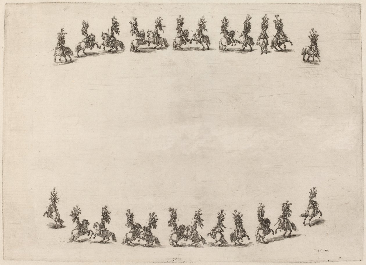 二十四个卡瓦利人，1652年。 作者 斯蒂法诺·德拉·贝拉