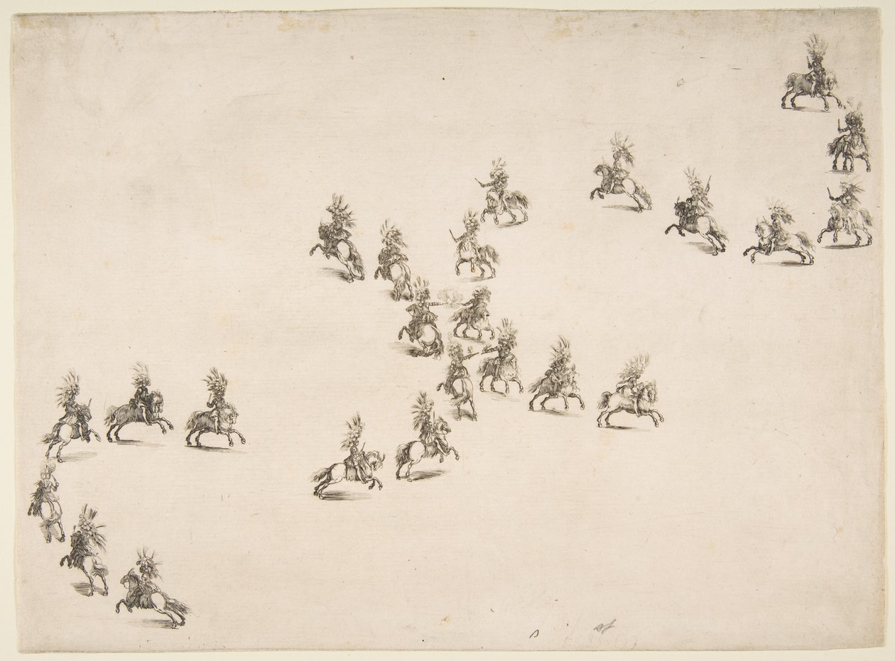 二十四个骑士组成的双S，1652年。 作者 斯蒂法诺·德拉·贝拉