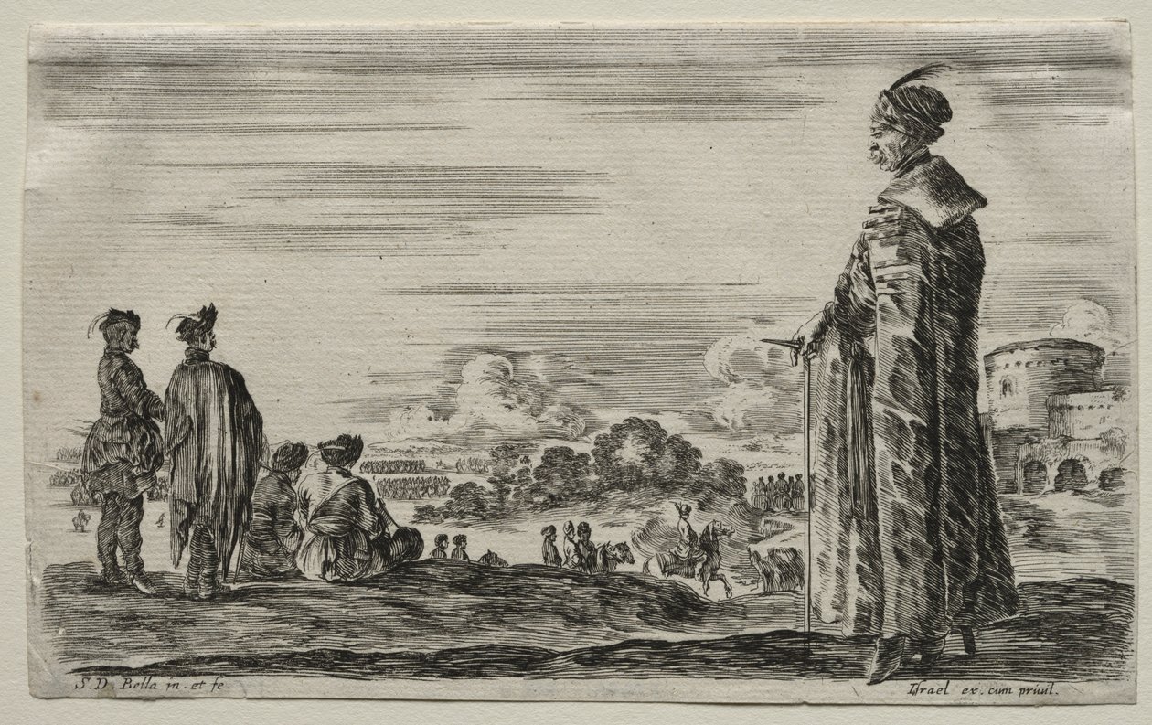 各种人物和风景：一群波兰绅士，1649年。 作者 斯蒂法诺·德拉·贝拉