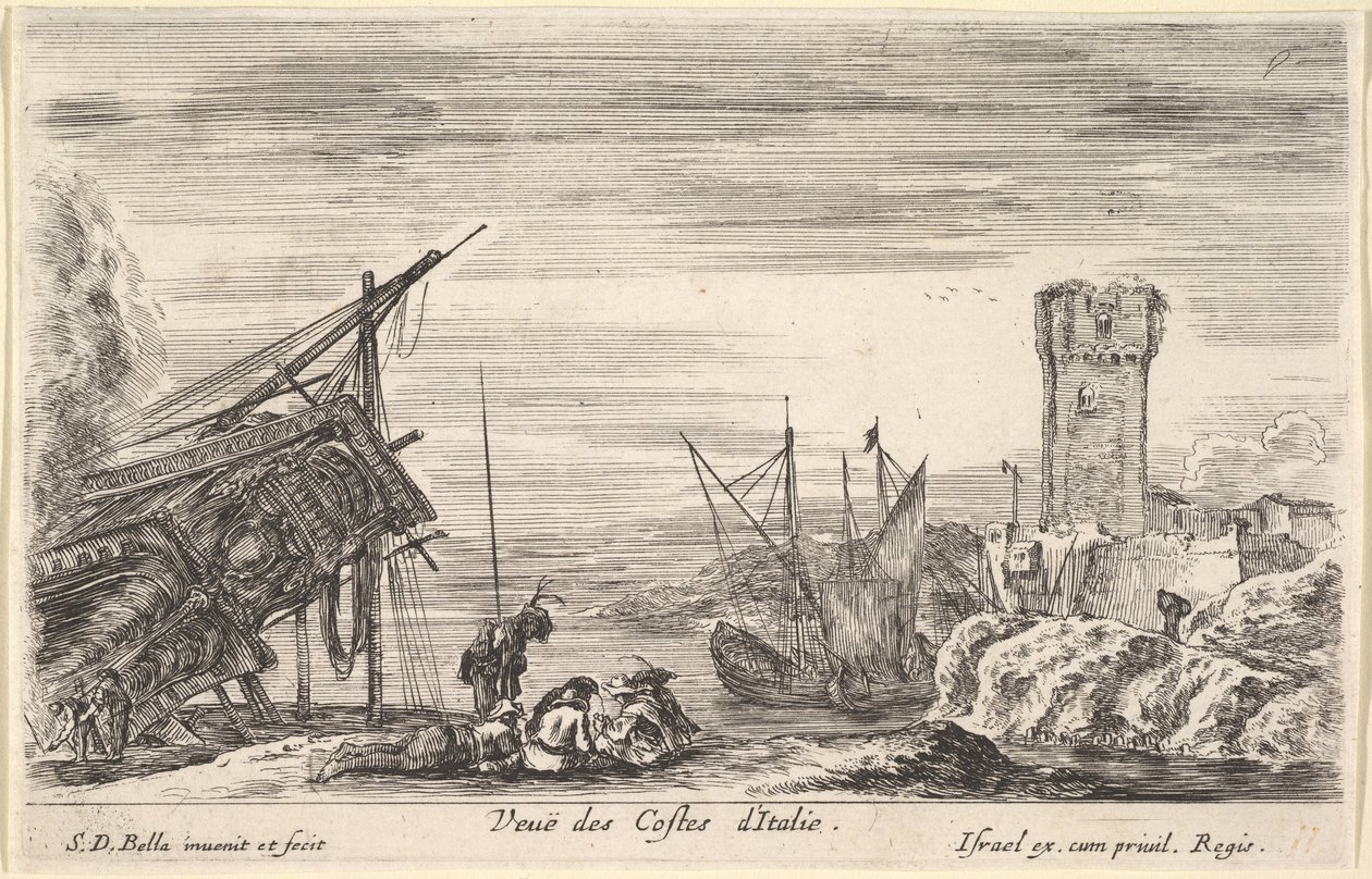 意大利海岸的景色Veue des Costes d