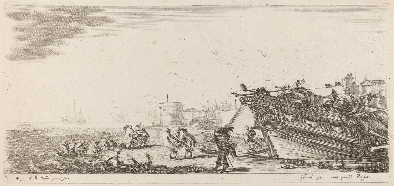 风之港，1644年。 作者 斯蒂法诺·德拉·贝拉
