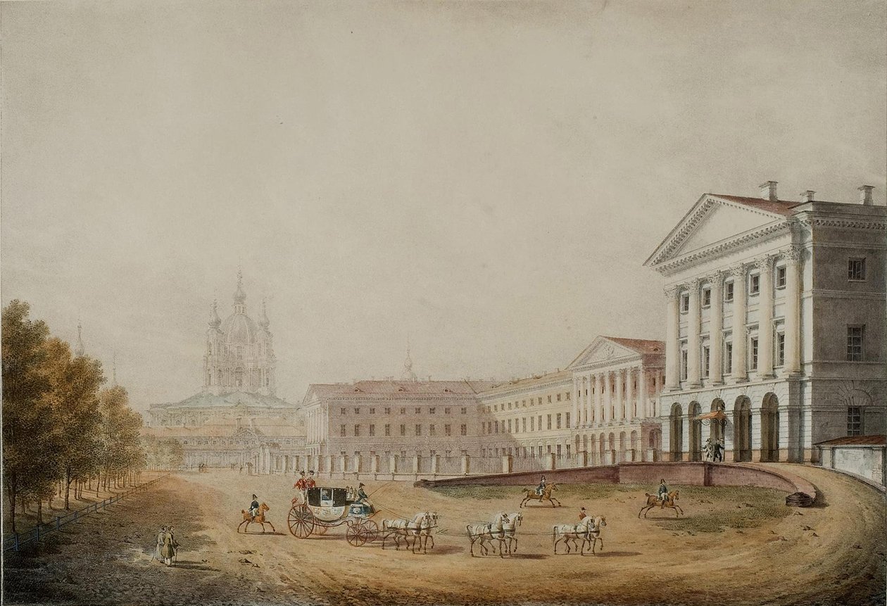 圣彼得堡的斯莫尔尼贵族少女学院，1823年 作者 斯捷潘·菲利普维奇·加拉克乔诺夫