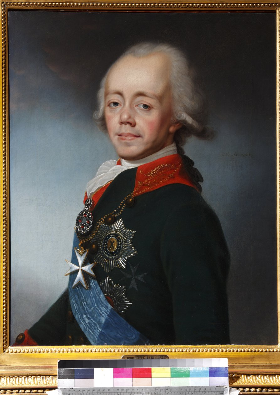 Paul I de Russie - 俄罗斯皇帝 Paul I (1754-1801) 的肖像 - Stepan Semyonovich Shchukin (1762-1828)。 布面油画，1798 年后。私人收藏 作者 斯蒂芬·塞梅诺维奇·舒金（Stepan Semenovich Shchukin）
