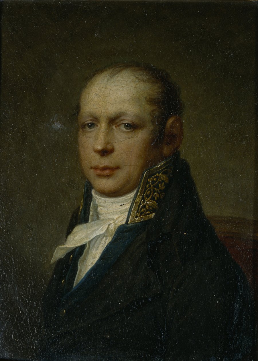 建筑师Andreyan Adrian D.Zakharov的肖像1761-1811，约1804年 作者 斯蒂芬·塞梅诺维奇·舒金（Stepan Semenovich Shchukin）