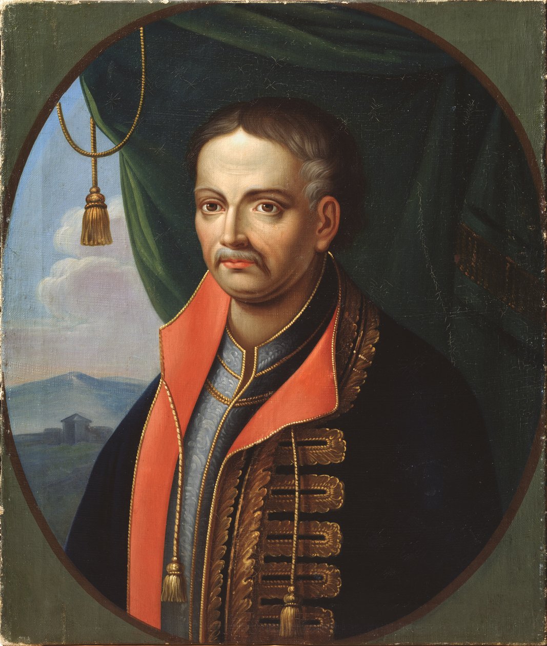 Hetman Ivan Mazepa的肖像1639-1709 作者 斯蒂芬·泽姆利科夫