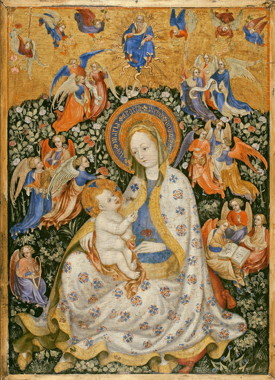 圣母子与天使，c.1430 作者 Stephano da attr.to维罗纳