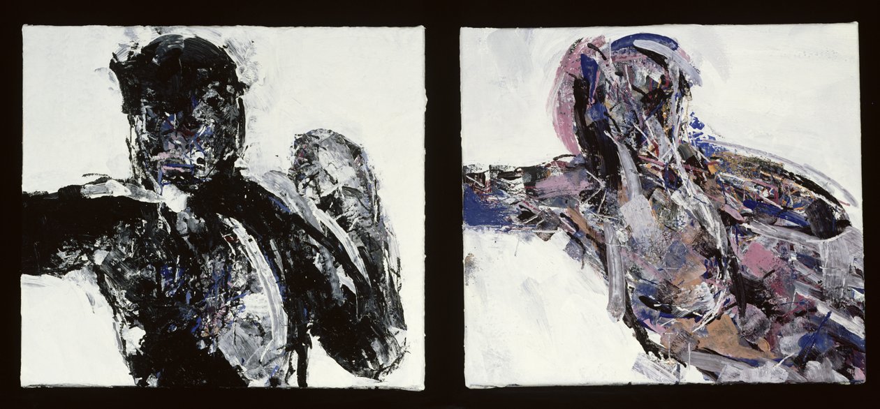 1993-94，赤裸的男人和裸体女人，伸出她的手臂伸展 作者 史蒂芬·费纳