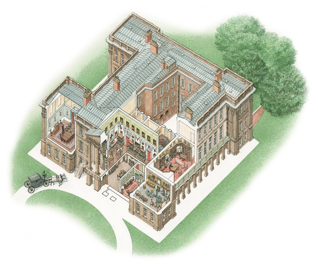 德比郡卡尔克修道院，约 1860-1914 年（水墨画） 作者 斯蒂芬·康林