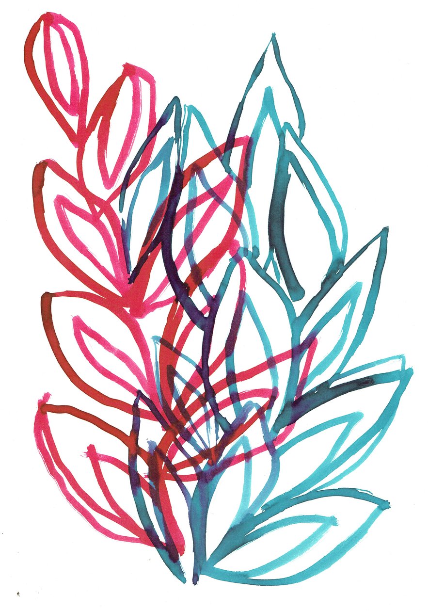 绽放，2016（纸上水墨） 作者 史蒂芬·道