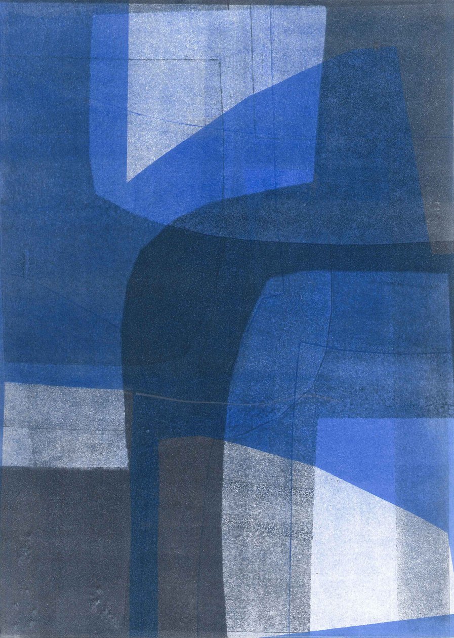 蓝色拱门 VI》，2015 年（纸上单版画） 作者 史蒂芬·道