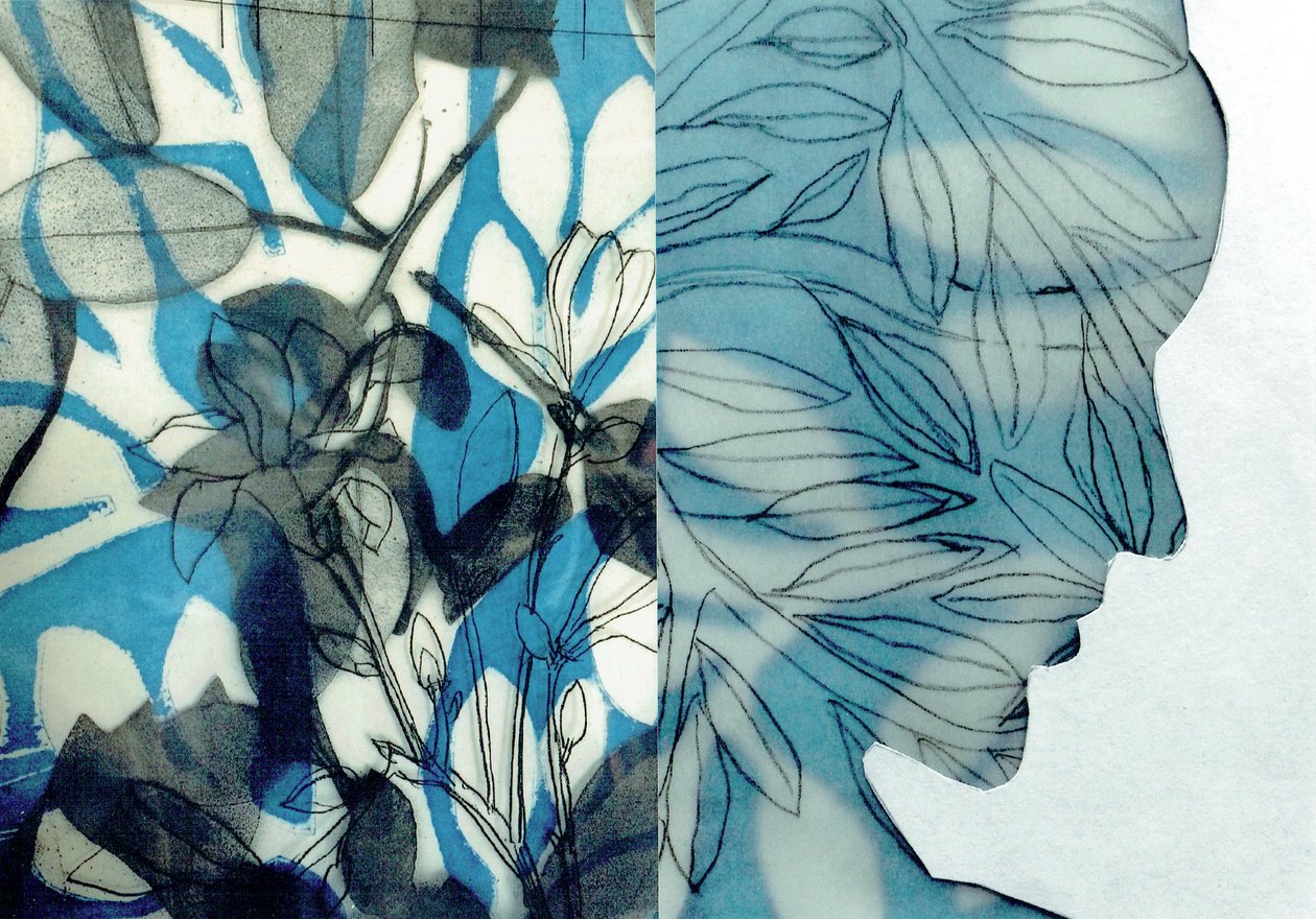 La Foret IX，2017（单版画和拼贴画） 作者 史蒂芬·道